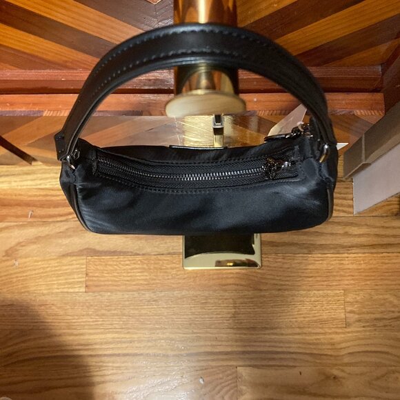 Valentino Orlandi Black Crescent Moon Minimal Nylon Shoulder Bag Charm MSRP $209 - Picture 6 of 9